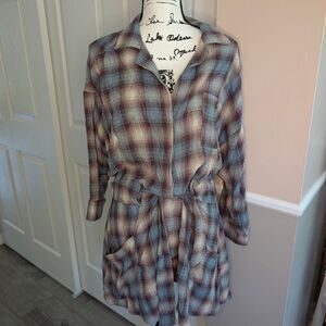 Free People Plaid Romper